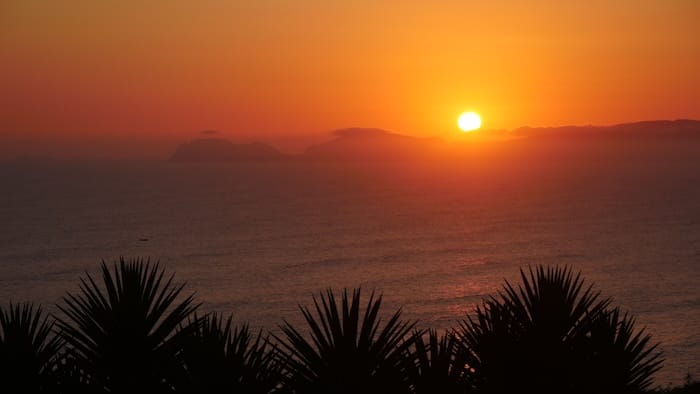 Epic coastal sunset in Lima, Peru 
