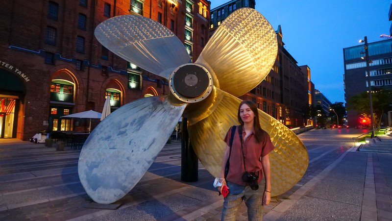 Exploring Hamburg's HafenCity at night with That Backpacker Audrey Bergner ready to eat with camera in tow in Germany Exploring Hamburg's HafenCity at night with That Backpacker Audrey Bergner ready to eat with camera in tow in Germany