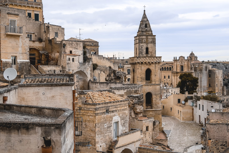 Exploring Matera on foot is the best way to see the city to notice unique aspects of its historic architecture in Italy Exploring Matera on foot is the best way to see the city to notice unique aspects of its historic architecture in Italy