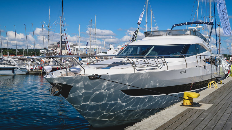Fancy and fast speed boats at the marina in Sopot available to zip you around the Baltic Sea in Poland 