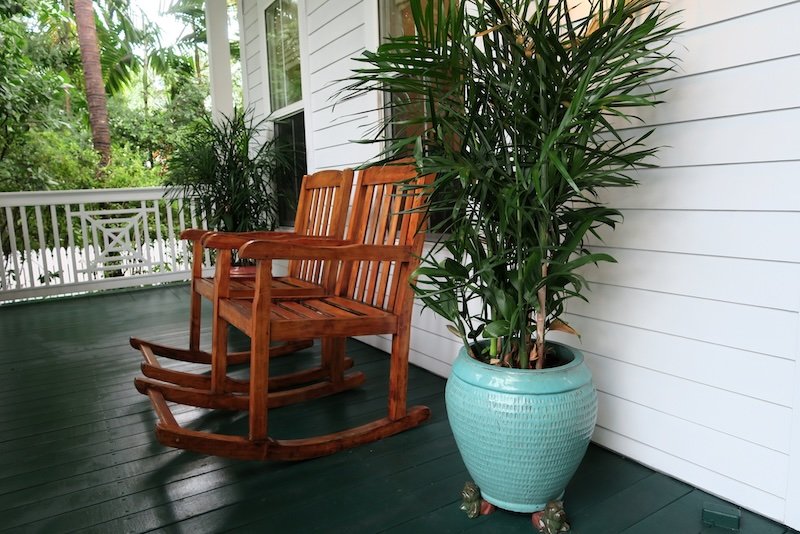 Florida Keys chill rocking chair vibe on the porch 