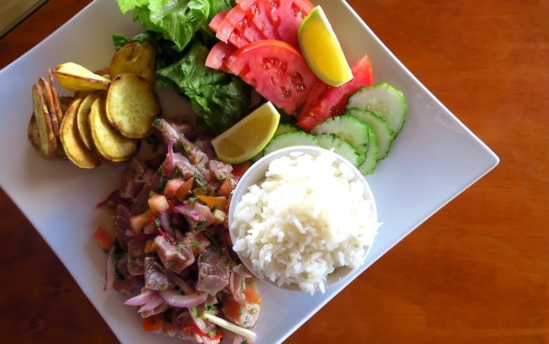 Food is presented beautifully in Chile 