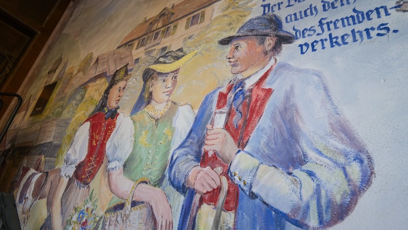 German folk mural on the Black Forest road trip adventure German folk mural on the Black Forest road trip adventure