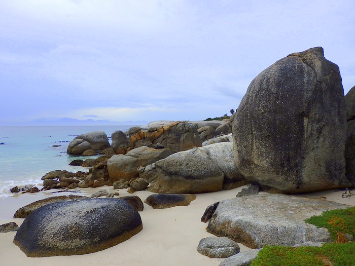 Giant boulders on Boulders Beach in South Africa 