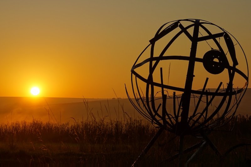 Gorgeous sunset silhouette views in Drakensberg, South Africa 