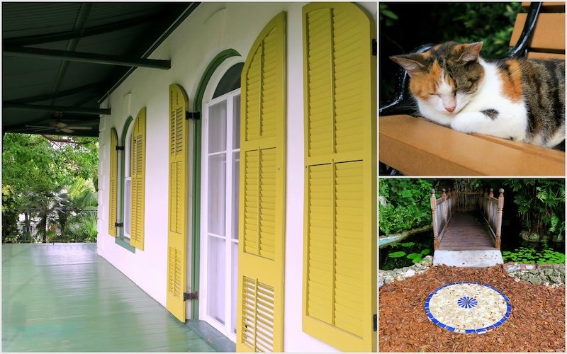 Hemingway's House Key West with sleepy cats in Florida make for a welcoming and cozy environment for visitors