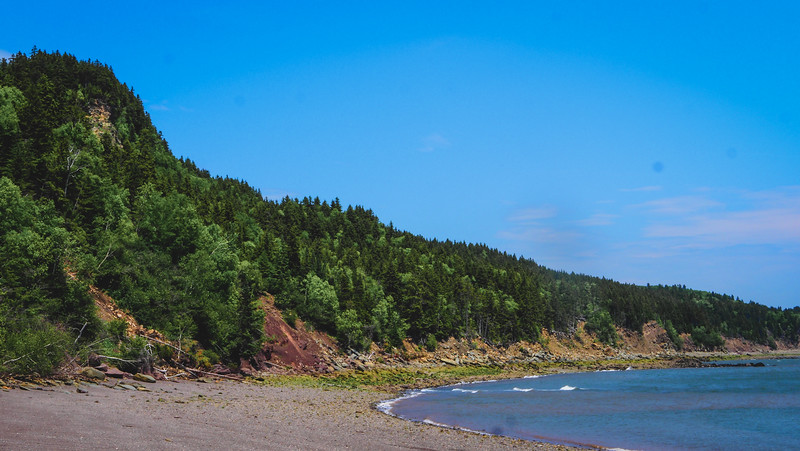 Herring Cove Beach in Fundy National Park with its rugged appeal and complete lack of tourists visiting in New Brunswick