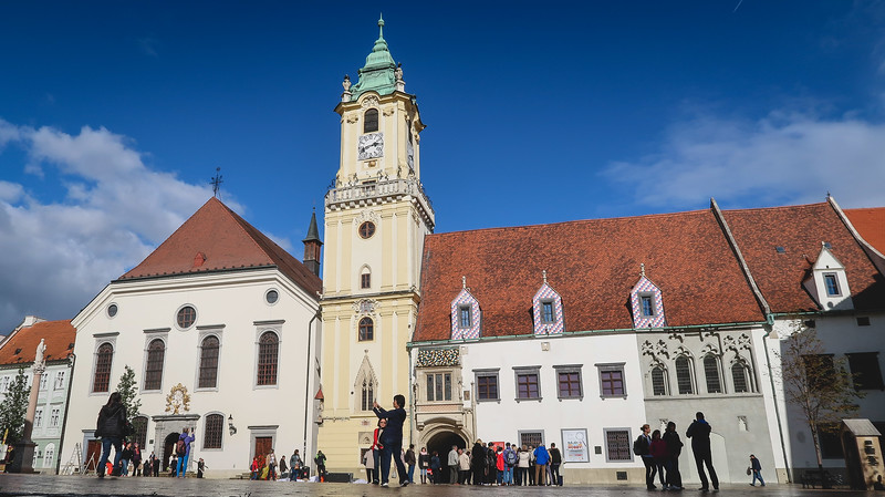 Historic Old Town in Bratislava with views of distinct architecture Historic Old Town in Bratislava with views of distinct architecture
