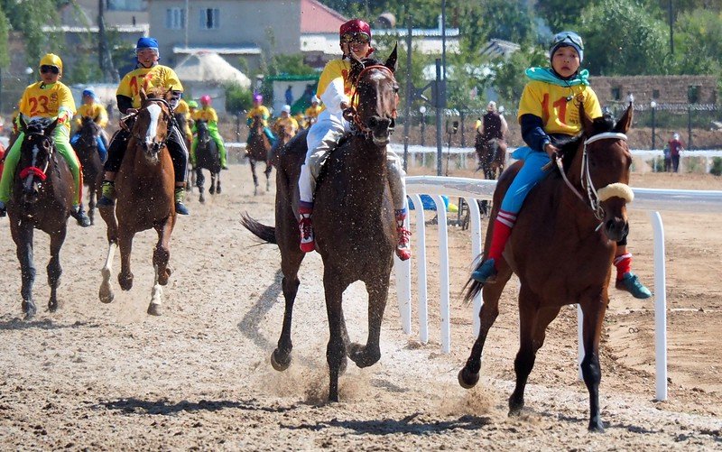 Horse races are another popular event at the World Nomad Games with competition being fierce and riders going hard to win!