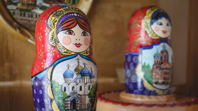 Hungarian style Russian doll displayed in Szentendre, Hungary Hungarian style Russian doll displayed in Szentendre, Hungary