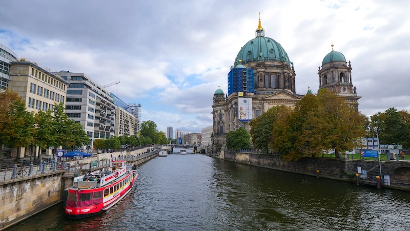 Iconic riverboat views outside museum island in Berlin, Germany Iconic riverboat views outside museum island in Berlin, Germany