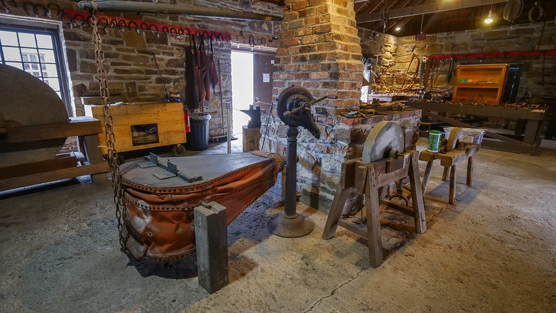 Inside the LeNoir Forge Museum - this place has been a ship's chandlery, ice house, tavern, and now a museum in Cape Breton, Nova Scotia