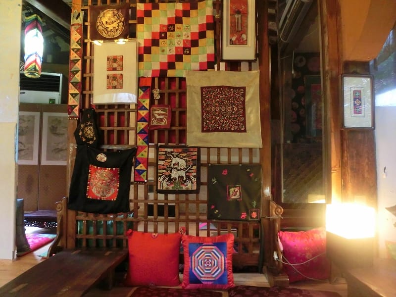 Interior design in the tea house in Insadong, Seoul, South Korea 