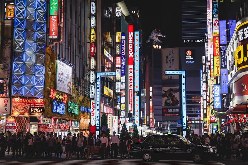 Japan at night with all of the lights and neon leaves a first impression of Japan that will make you want to come back