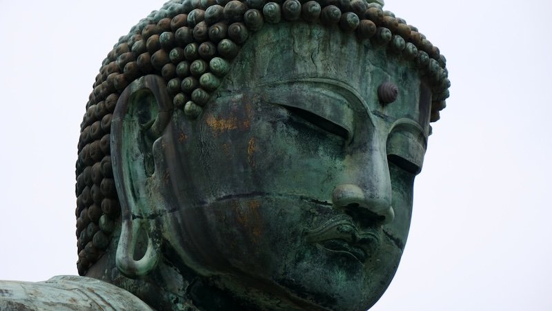 Kamakura giant buddha head macro details in Japan Kamakura giant buddha head macro details in Japan