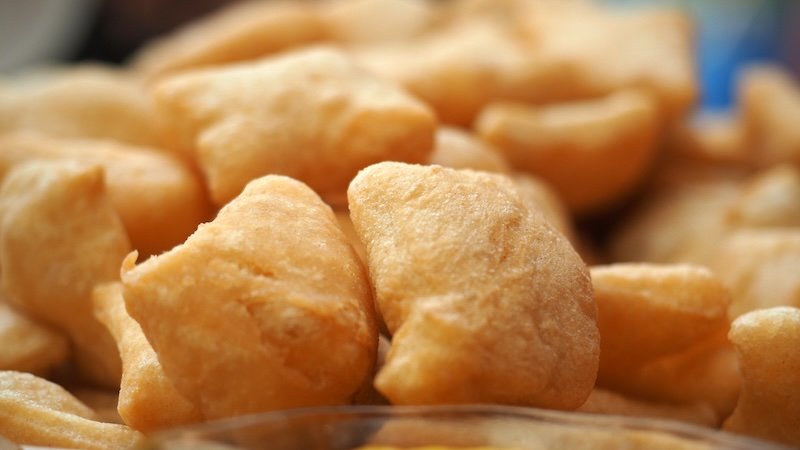 Kyrgyz deep-fried bread as a snack in Kyrgyzstan 