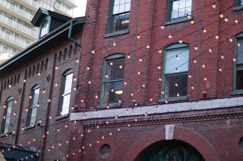 Lights at the Christmas market in Toronto 