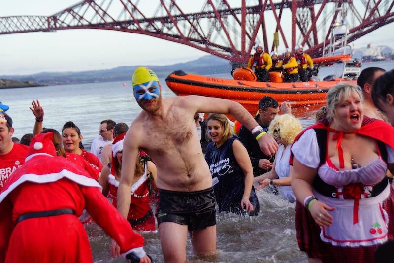 Loony Dook costume madness as part of the Hogmanay celebrations in Edinburgh, Scotland 