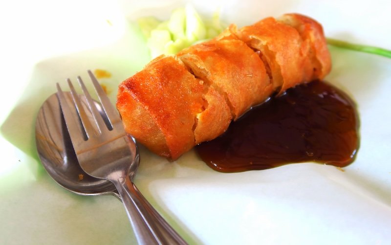 Lumpia Semarang deep-fried Indonesian spring rolls make for a delicious street food snack in Indonesia 