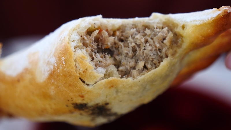 Macro details of the Pierogi we ate in Sopot, Poland 