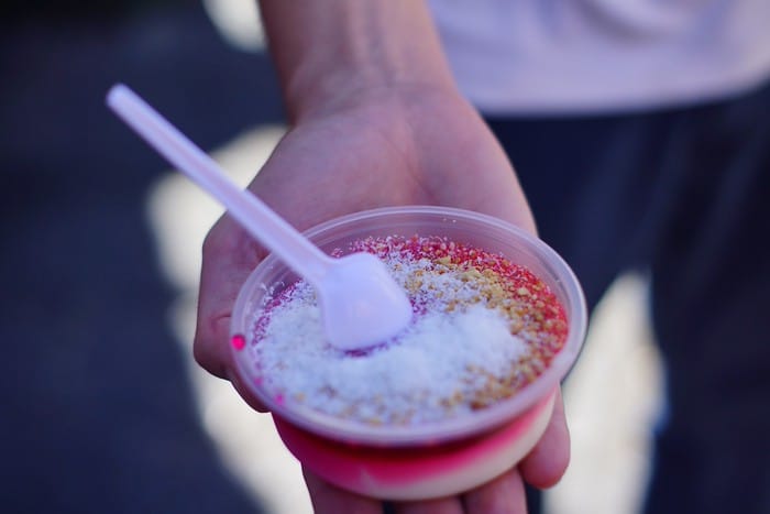 Malabi is a sweet milk pudding made with rose water worth sampling in Israel 