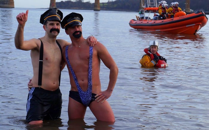 Mankini man at the Loony Dook and I think we can agree that these two win best outfit of the event