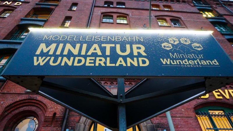 Miniatur Wonderland museum entrance in Hamburg, Germany Miniatur Wonderland museum entrance in Hamburg, Germany