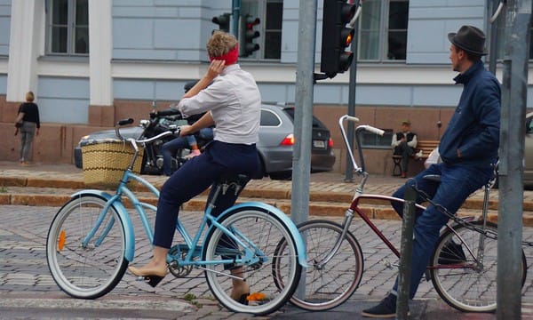 My First Impressions Visiting Helsinki, Finland in The Summer! Vintage bicycles on the streets of Helsinki