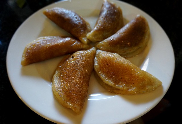Nazareth Fauzi Azar Inn in Israel serving a plate of delicious local cuisine also known as qatayef