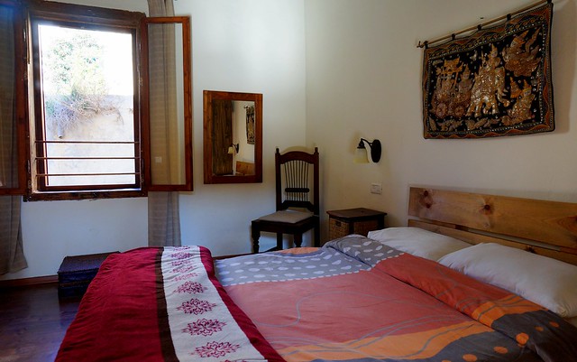 Nazareth Fauzi Azar Inn views from our comfortable bedroom in Israel decorated tastefully with rustic items 