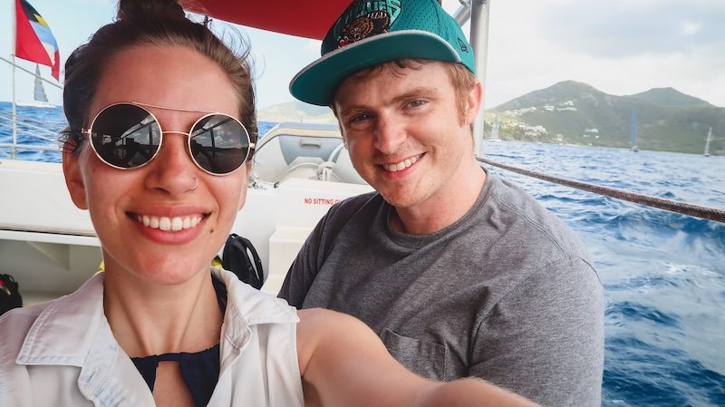 Nomadic Samuel and Audrey Bergner That Backpacker enjoying sailing in Antigua Nomadic Samuel and Audrey Bergner That Backpacker enjoying sailing in Antigua