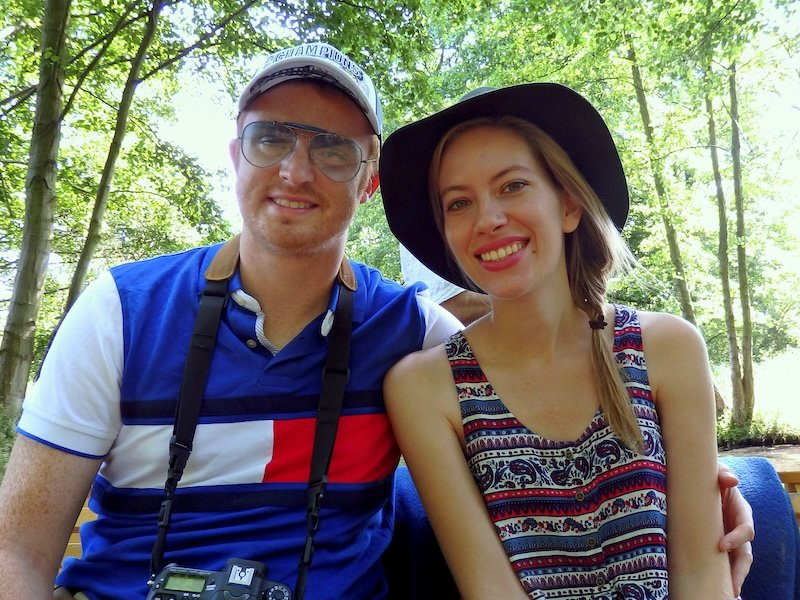 Nomadic Samuel and Audrey Bergner That Backpacker happy punting down the canal in Spreewald, Germany Nomadic Samuel and Audrey Bergner That Backpacker happy punting down the canal in Spreewald, Germany