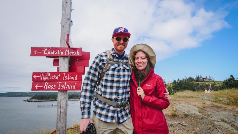 Nomadic Samuel and That Backpacker Audrey Bergner enjoying Grand Manan Island in New Brunswick, Canada 