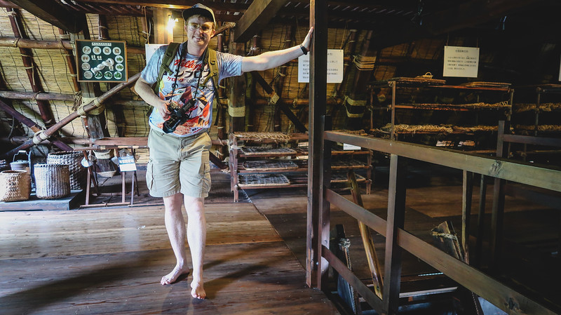 Nomadic Samuel excited to be touring the inside of a Japanese farmhouse with camera in hand in Shirakawa-go, Japan. Nomadic Samuel excited to be touring the inside of a Japanese farmhouse with camera in hand in Shirakawa-go, Japan.