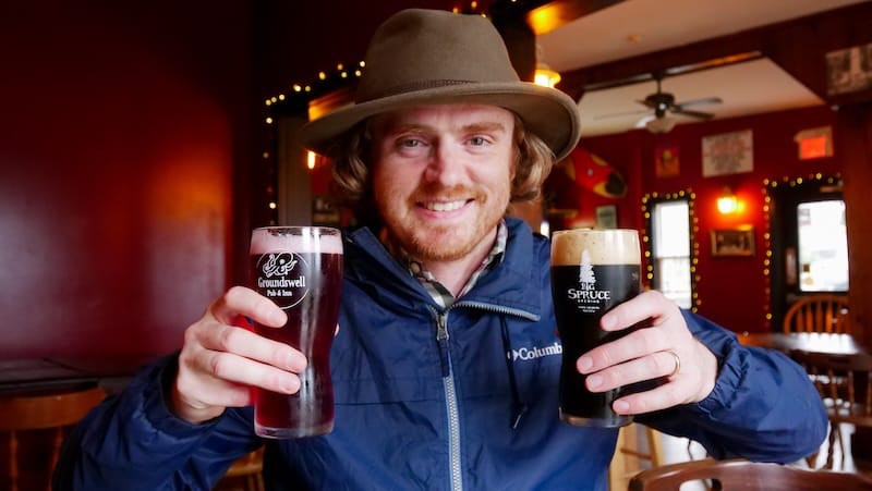 Nomadic Samuel like to splurge on travel expenses like local craft beers 