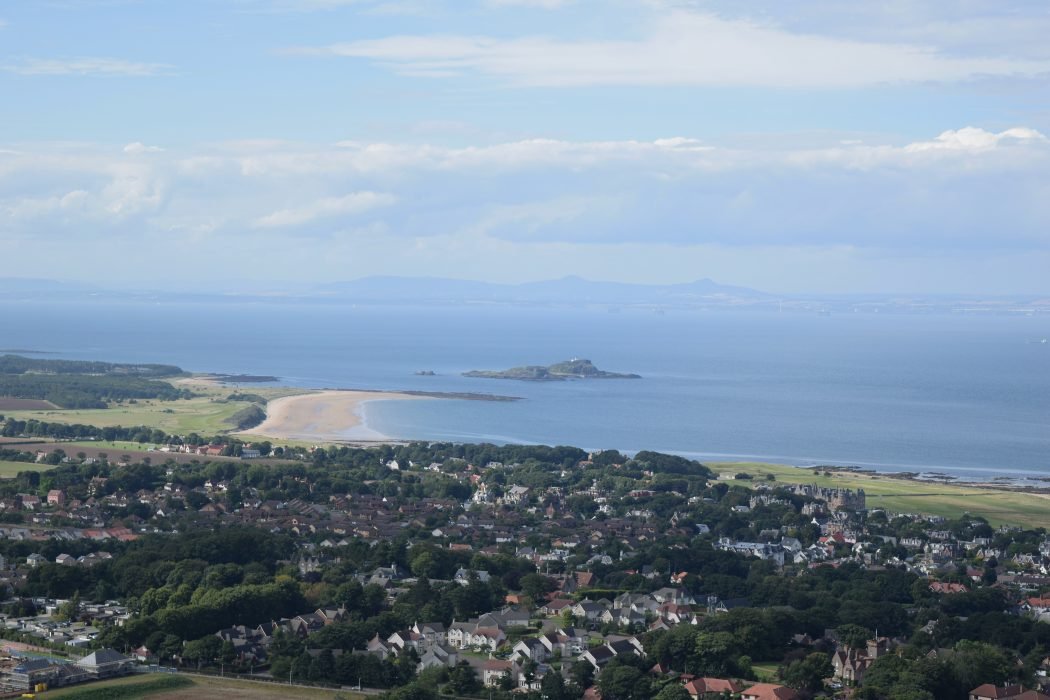 North Berwick Weekend Trip with high vantage point views overlooking the town and coastline 