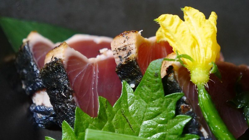 One of the dishes we ate during our kaiseki dinner at the ryokan was raw tuna and it was delicious in Takayama, Japan One of the dishes we ate during our kaiseki dinner at the ryokan was raw tuna and it was delicious in Takayama, Japan