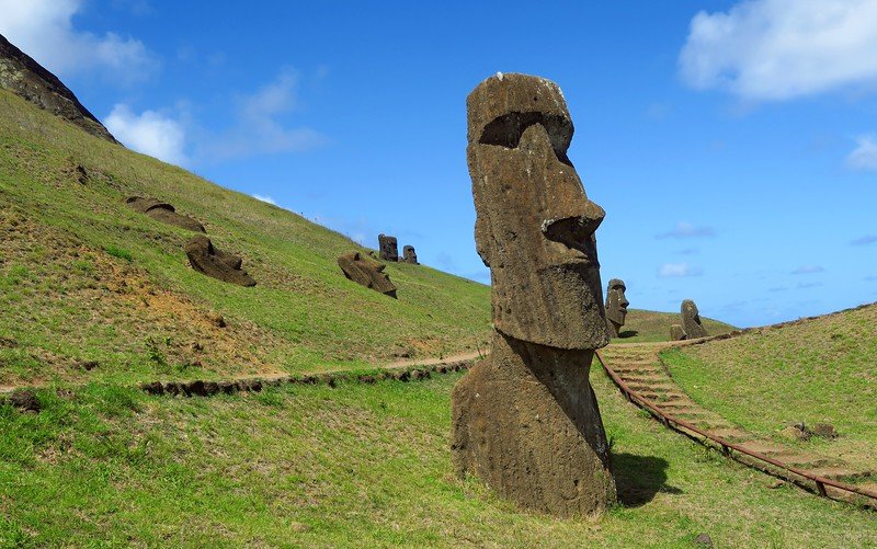 One week Easter Island travel itinerary should include visiting Moai statues up close and personal and intimate for the ultimate experience in Chile 