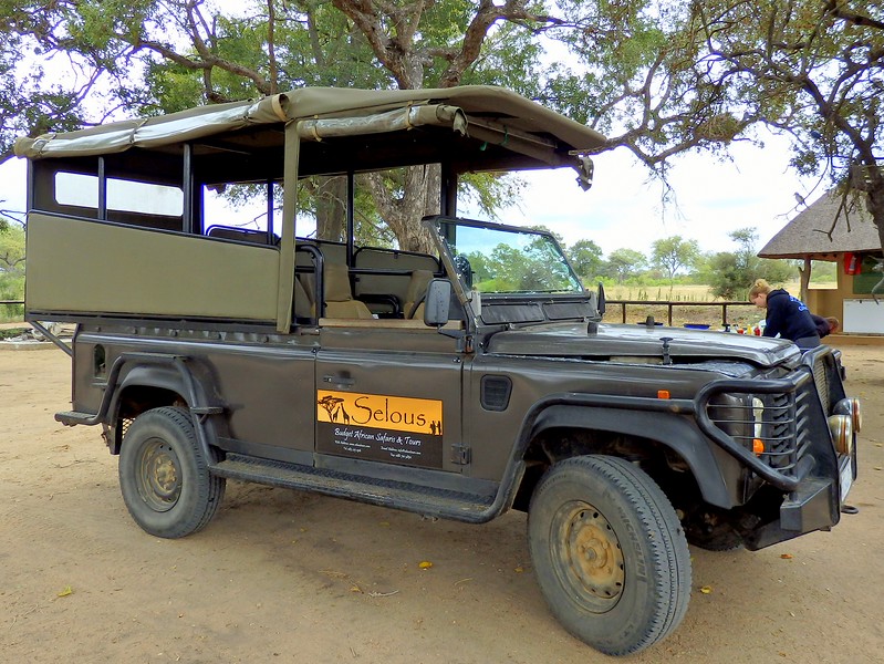 Open game viewing vehicle from Selous on adventure safari in Kruger National Park in South Africa 