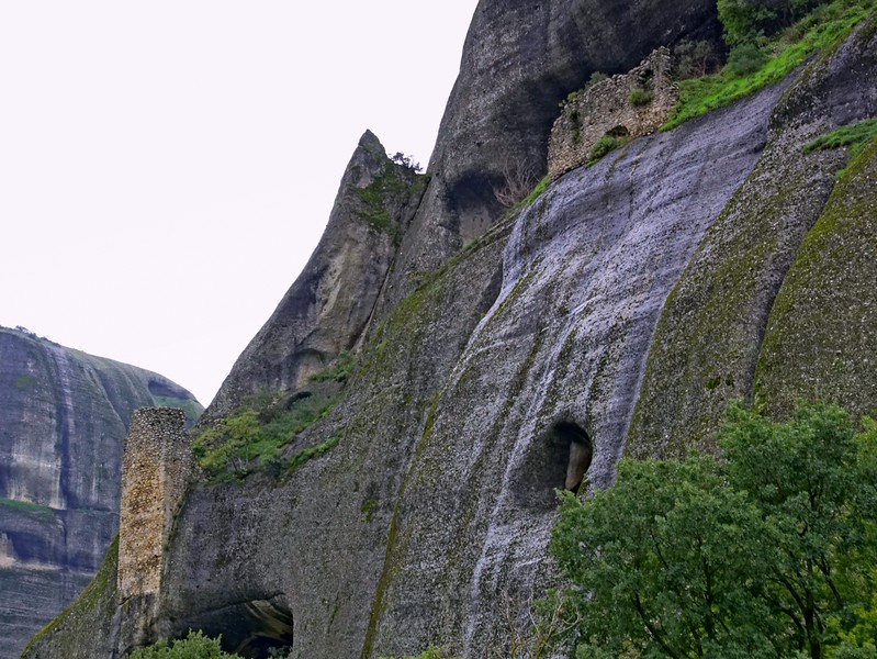 Pantokrator Monastery in Meteora, Greece from a unique vantage point 