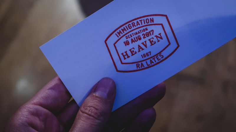Paradise Lost performance at the Royal Academy of Arts with an immigration stamp in London, England 