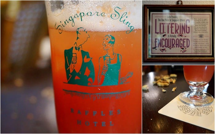 Pink Singapore Slings at the Raffles Hotel in Singapore macro details of the iconic drink worth trying for visitors 