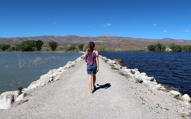 Places to Travel in Nevada for Nature including Pahranagat National Wildlife Refuge with That Backpacker Audrey Bergner leading the way