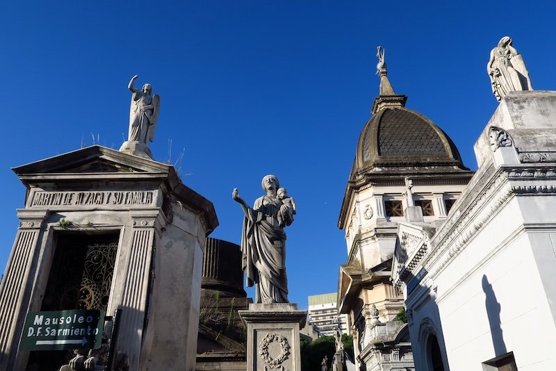Recoleta Cemetery is a major landmark and attraction in Buenos Aires, Argentina 