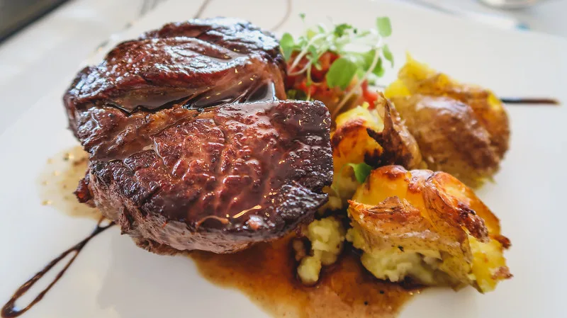 Ribeye steak at Rincón de Lopez restaurant in Bodegas Lopez during our visit to Mendoza in Argentina 