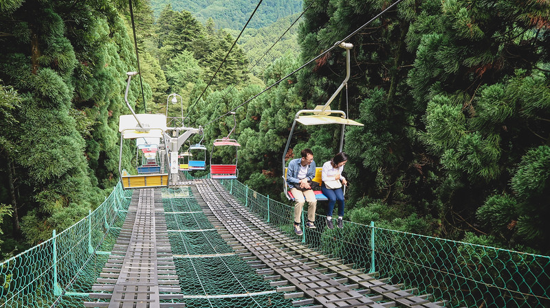 Riding the ski lift down Mount Takao is a fun experience and a gentle ride compared to other lifts around the world 
