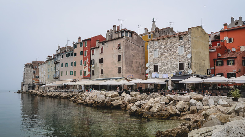 Rovinj looks a bit like Venice because it was part of the Venetian Empire as indicated by views along the water 