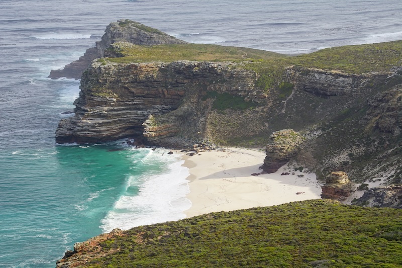 Rugged coastal views from a high vantage point at the Cape of Good Hope in South Africa Rugged coastal views from a high vantage point at the Cape of Good Hope in South Africa