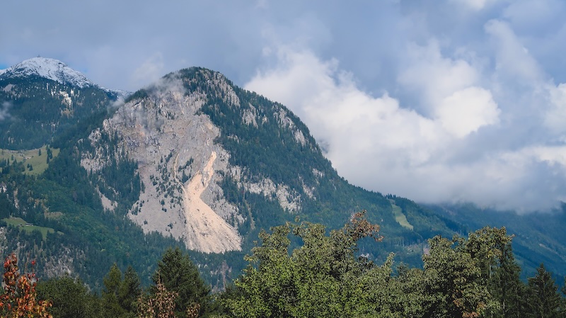 Rugged mountain peaks in Tirol, Austria 
