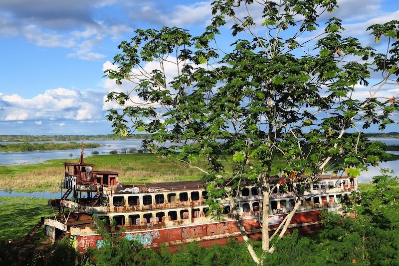 Rusted out ship spotted whilst wandering around Iquitos, Peru 